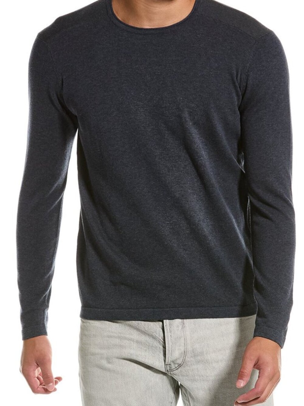 Raffi Charcoal Vanise Yoke Crewneck Sweater